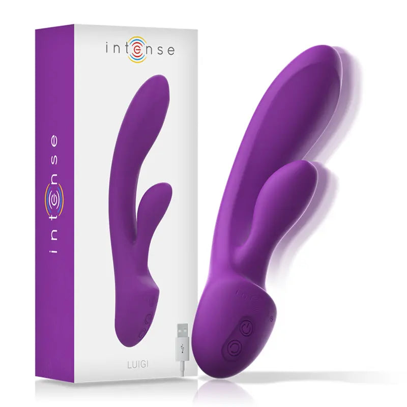 Vibromasseur Rabbit Luigi Double Stimulation Violet - Intense