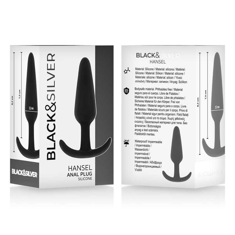Plug Anal Hansel Silicone - Black & Silver