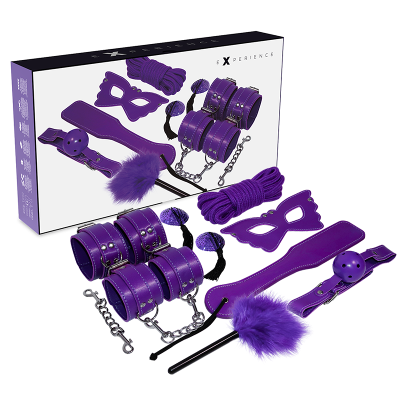 Kit BDSM Experience Bondage Violet 8 Pièces - Experience