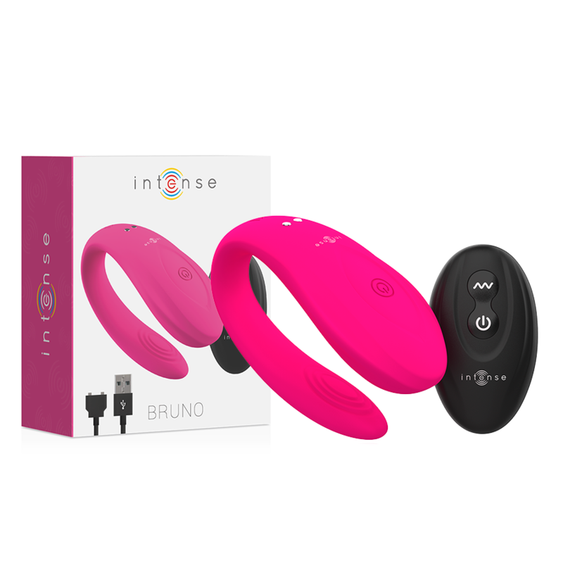 Vibromasseur Couple Bruno Rose avec Télécommande - Intense