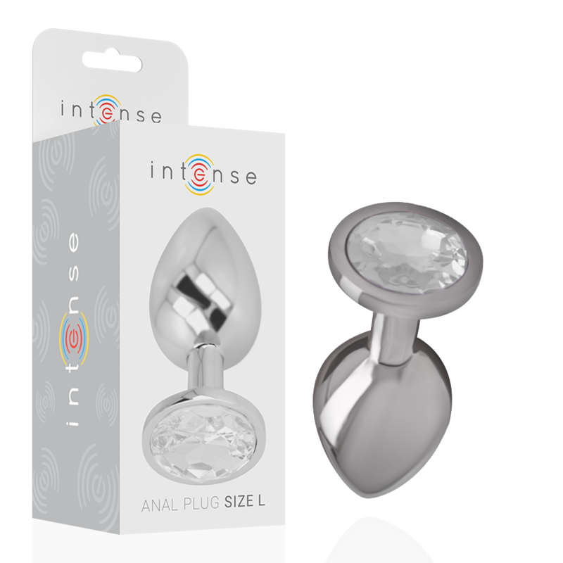 Plug Anal Métal Cristal Diamond Jewel Argent L - Intense