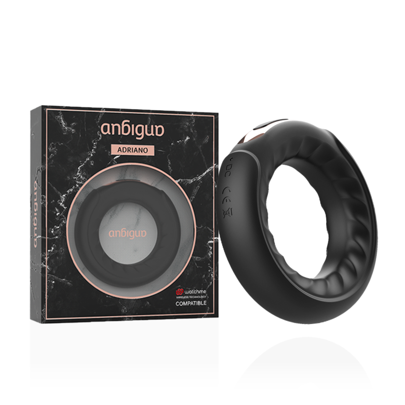 Anbiguo - anneau vibrant adriano compatible avec la technologie sans fil watchme