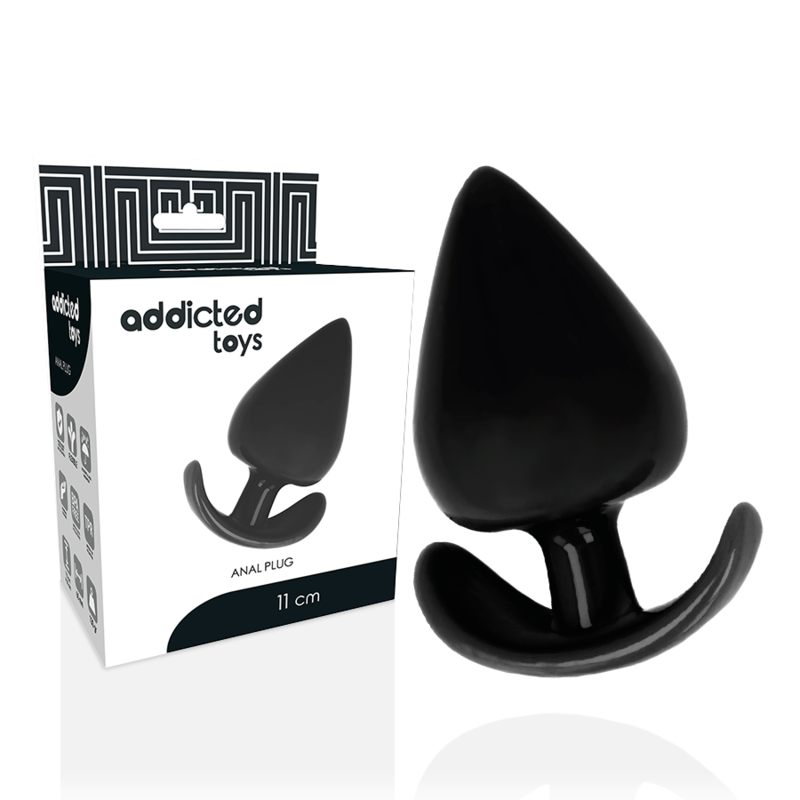 Plug Anal Flexible Noir 11 cm - Addicted Toys