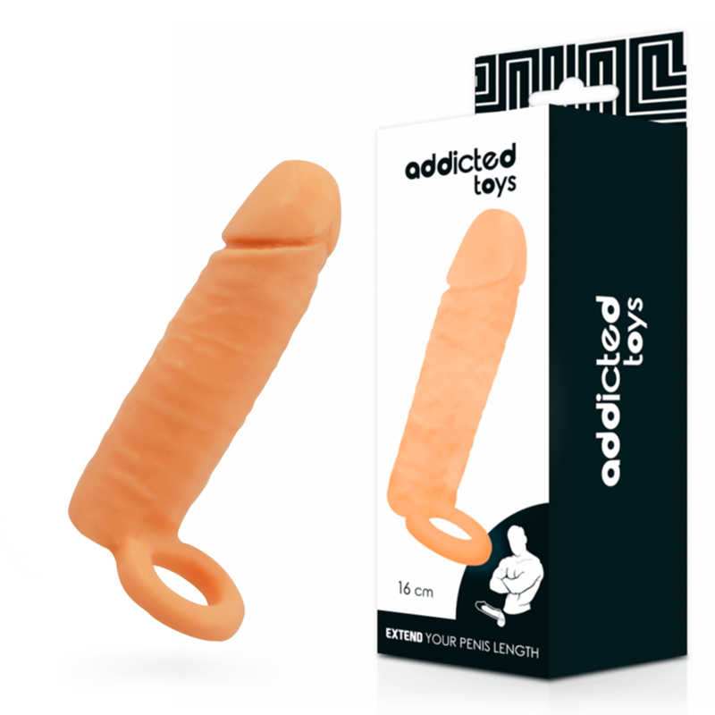 Gaine Pénis Réaliste Addicted Toys 14 cm Beige - Addicted Toys