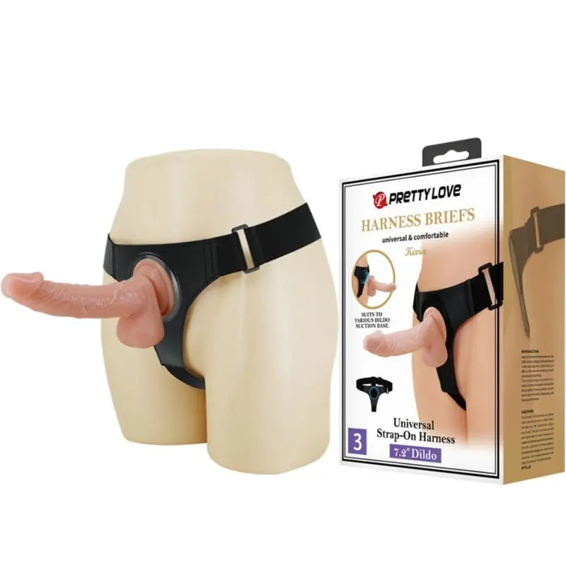 Pretty Love - Gode Ceinture avec Gode Ventouse Naturel / 19 cm