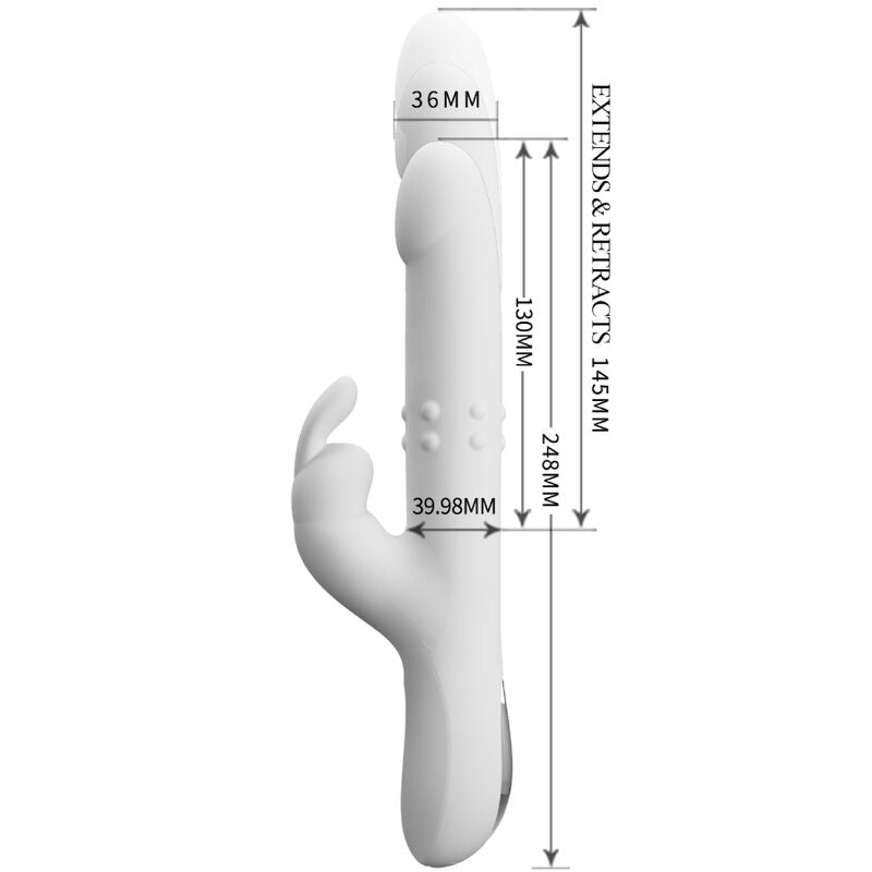 Pretty Love – Vibromasseur Rabbit Va et Vient 12 Modes de Vibration Blanc