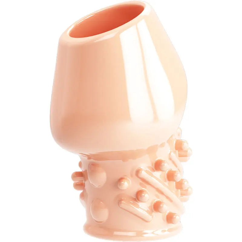 Pretty Love - Manchon Épaississant Nervuré pour Pénis - Beige