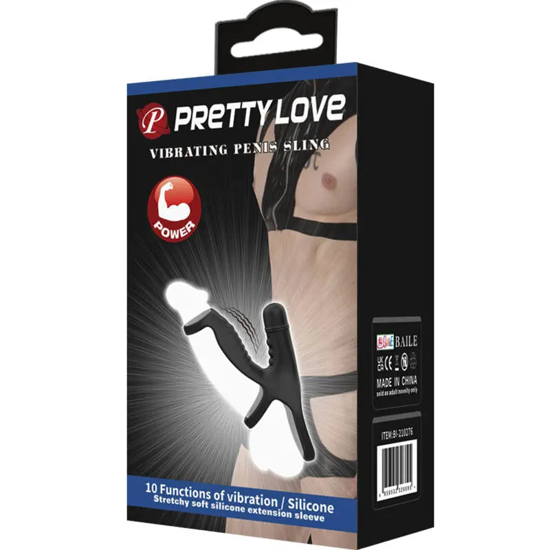 Manchon Extension Vibrant Pretty Love Noir - Pretty Love - PRETTY LOVE MALE