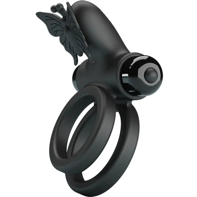 Anneau Pénien Vibrant Double Stimulateur Noir - Pretty Love - PRETTY LOVE MALE