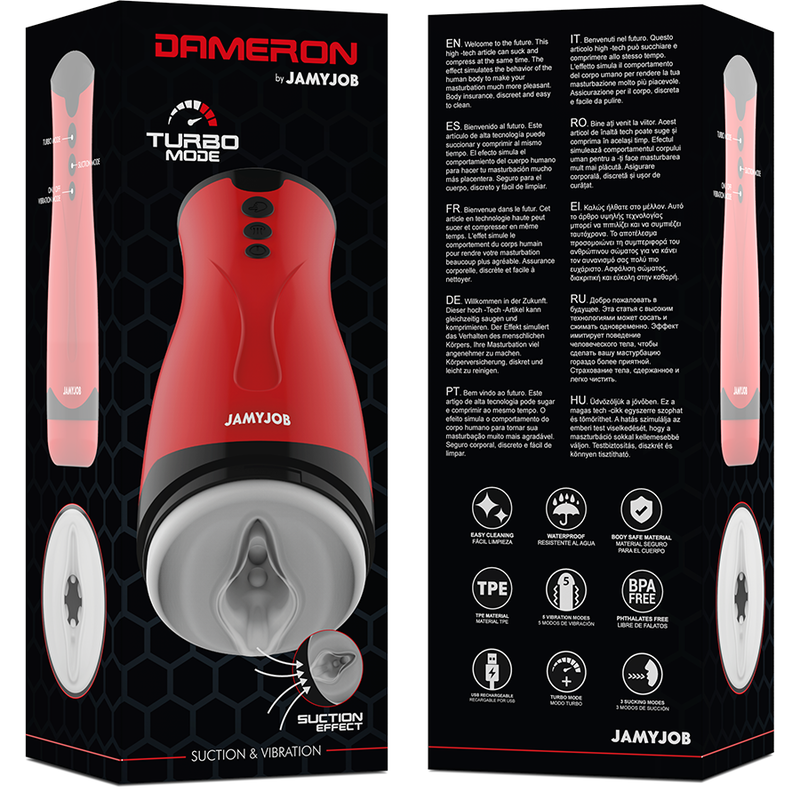 Masturbateur Jamyjob Dameron Aspiration et Vibration - Jamyjob