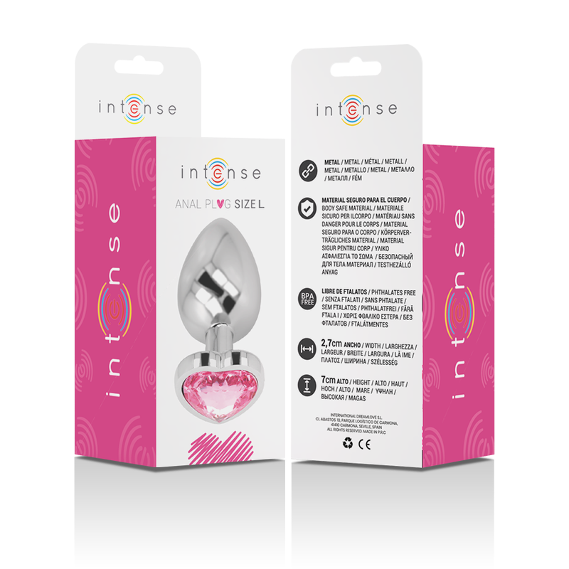 Plug Anal Métal Intense Diamond Jewel Rose Taille L - Intense