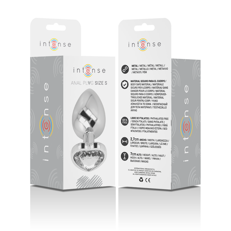 Plug Anal Métal Diamond Jewel Blanc Taille S - Intense