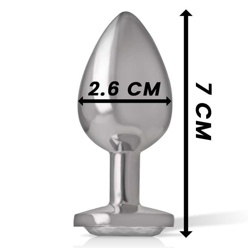 Plug Anal Métal Diamond Jewel Blanc Taille S - Intense
