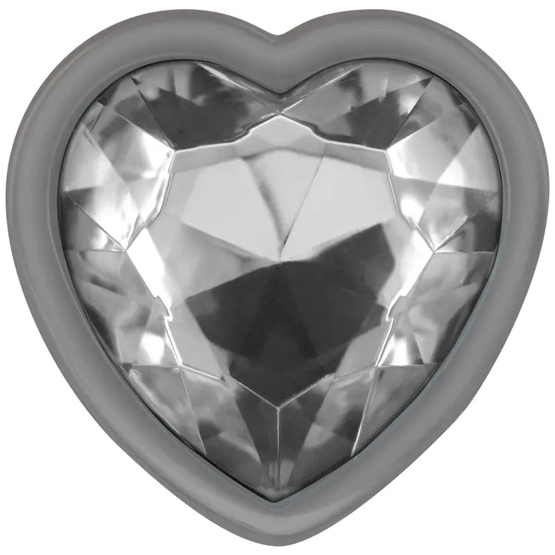 Plug Anal Métal Diamond Jewel Blanc Taille L - Intense