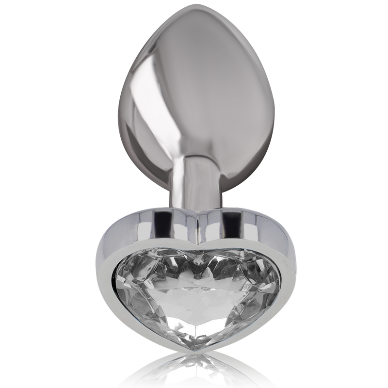 Plug Anal Métal Diamond Jewel Blanc Taille L - Intense