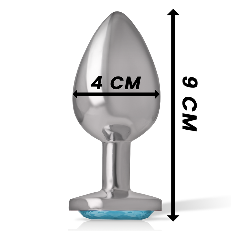 Plug Anal Métal Cœur Intense Bleu Taille L - Intense