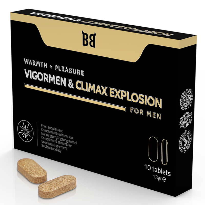 Complément masculin Black Bull Vigormen & Climax Explosion 10 gélules - Black Bull - BLACK BULL