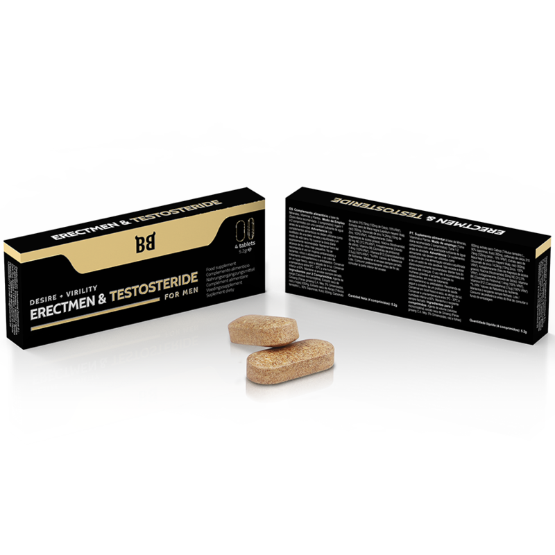 Complément alimentaire Black Bull Erectmen & Testosteride 4 gélules - BLACK BULL