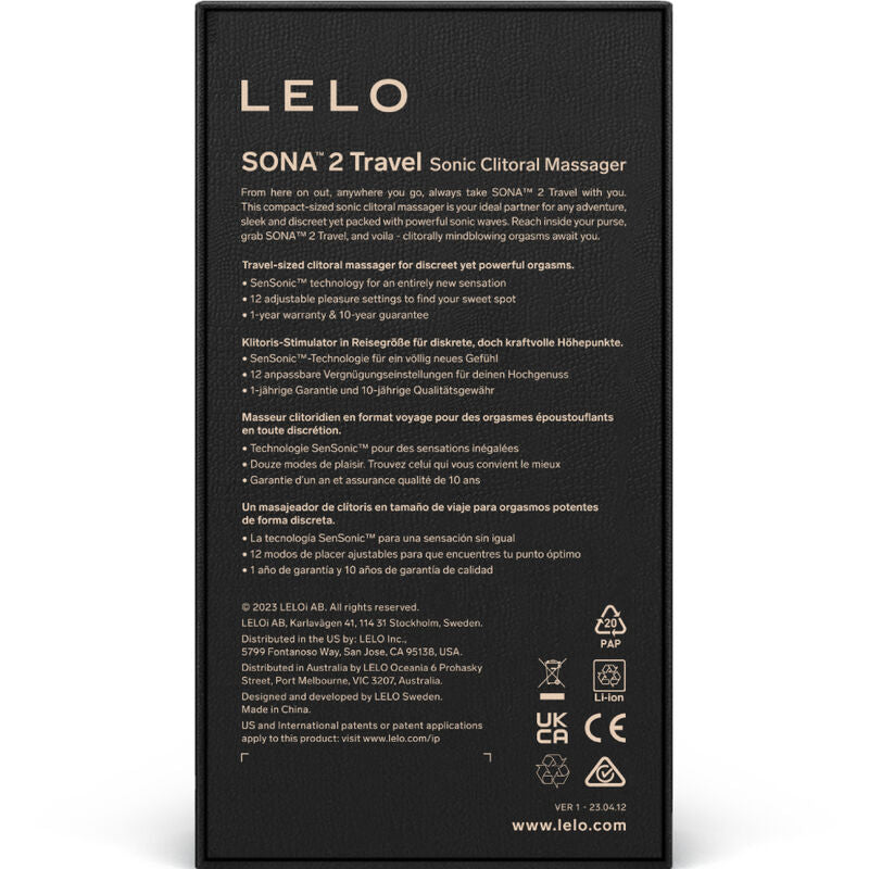 Stimulateur Clitoridien Sona 2 Travel Violet - Lelo