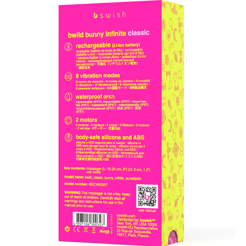 B Swish – Vibromasseur Rabbit Bwild Bunny Infinite Classic – Rose