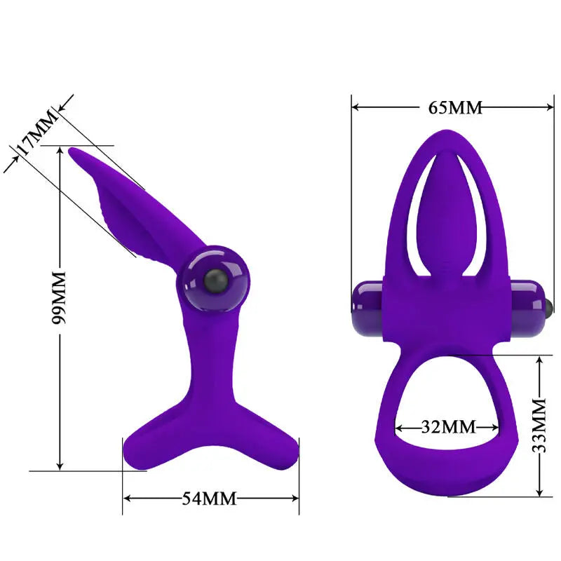Anneau Vibrateur Couples 10 Vibrations Violette - Pretty Love - PRETTY LOVE MALE