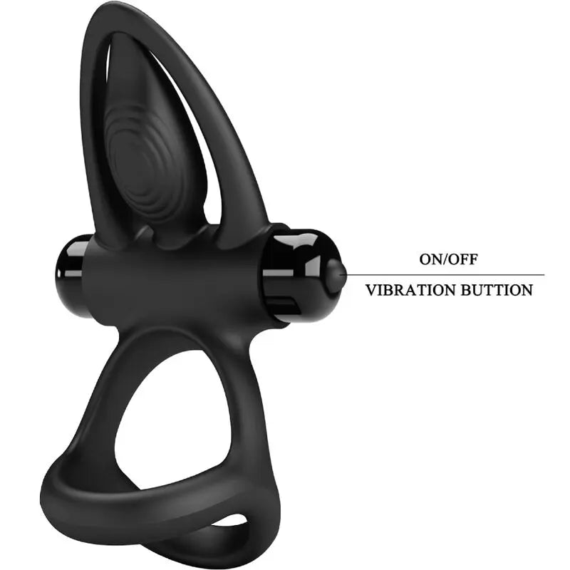 Anneau Vibrant Pretty Love 10 Vibrations Noir - Pretty Love - PRETTY LOVE MALE