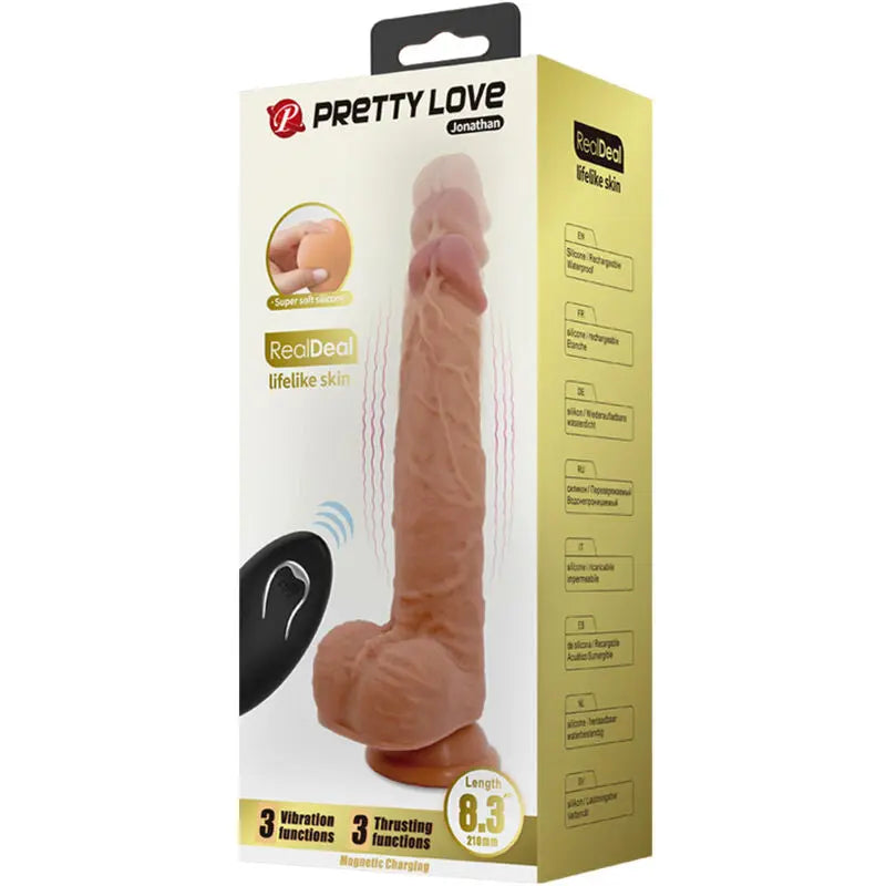 Gode Vibrant Réaliste Jonathan Télécommandé - Pretty Love - PRETTY LOVE HIGH GRADE