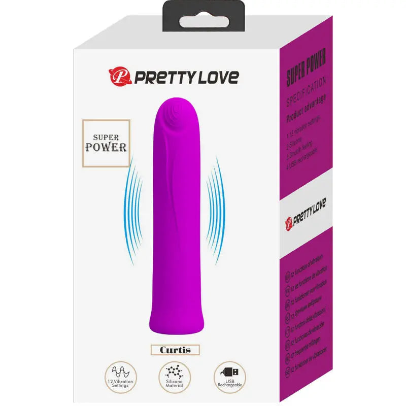 Vibromasseur Curtis Mini Super Power Violet - Pretty Love - PRETTY LOVE FLIRTATION