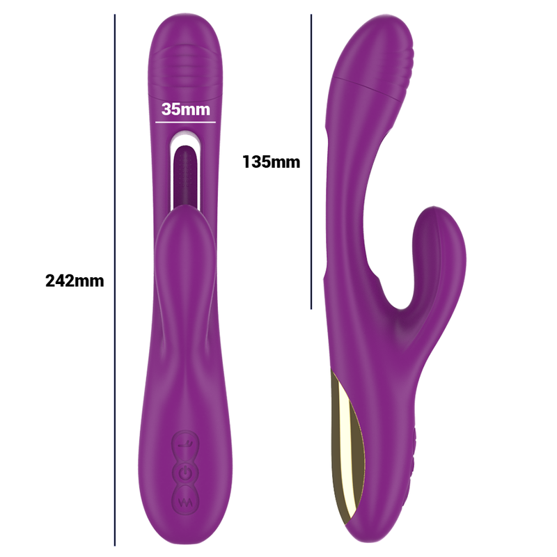 Vibrateur Rabbit Apolo Violet - Intense