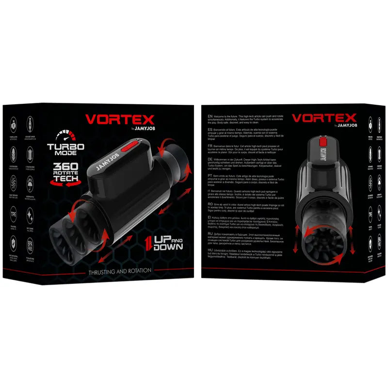 Masturbateur Masculin JamyJob Vortex Rotation Tech Turbo Noir