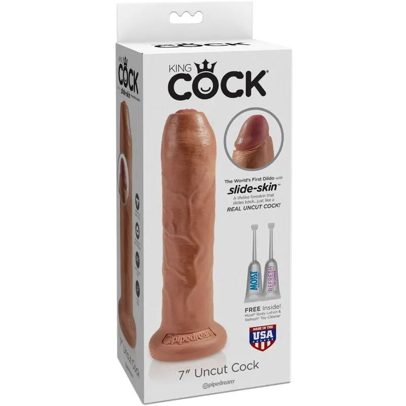 Gode Réaliste King Cock Non Coupé 17.8 cm Caramel - Pipedream