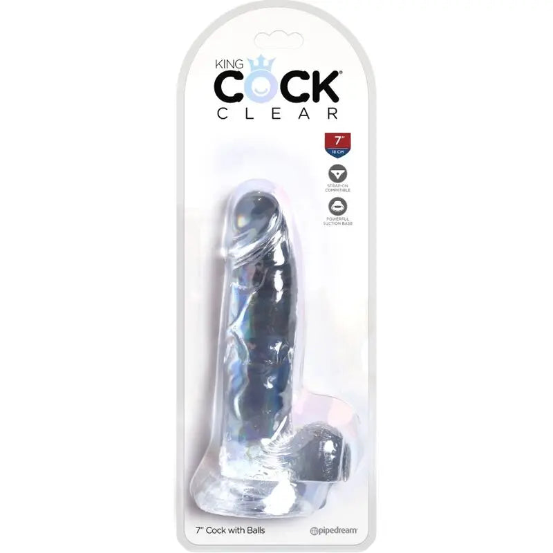 Gode Réaliste King Cock Clear Transparent 15,2cm - Pipedream