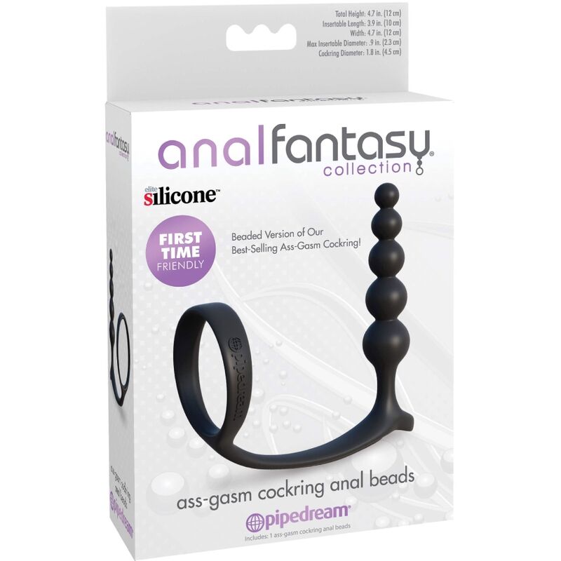 Plug Anal avec Cockring Ass-Gasm Perlé - Pipedream