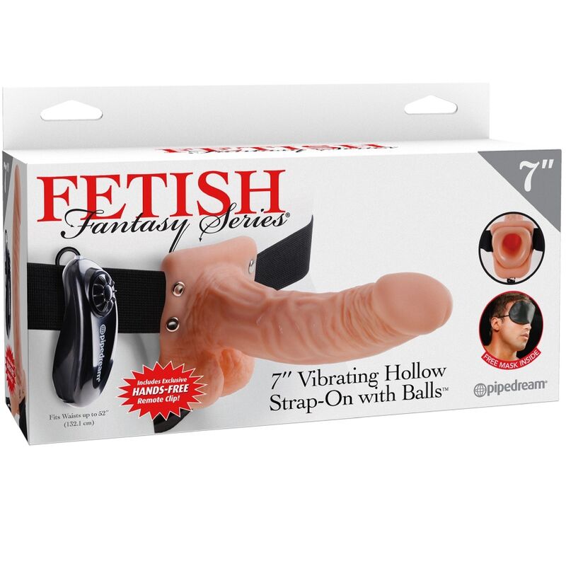 Harnais Gode Ceinture Creux Vibrant 17,8 cm - Fetish Fantasy