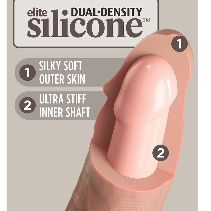 Gode Réaliste King Cock Elite Double Densité 17.8cm - Pipedream