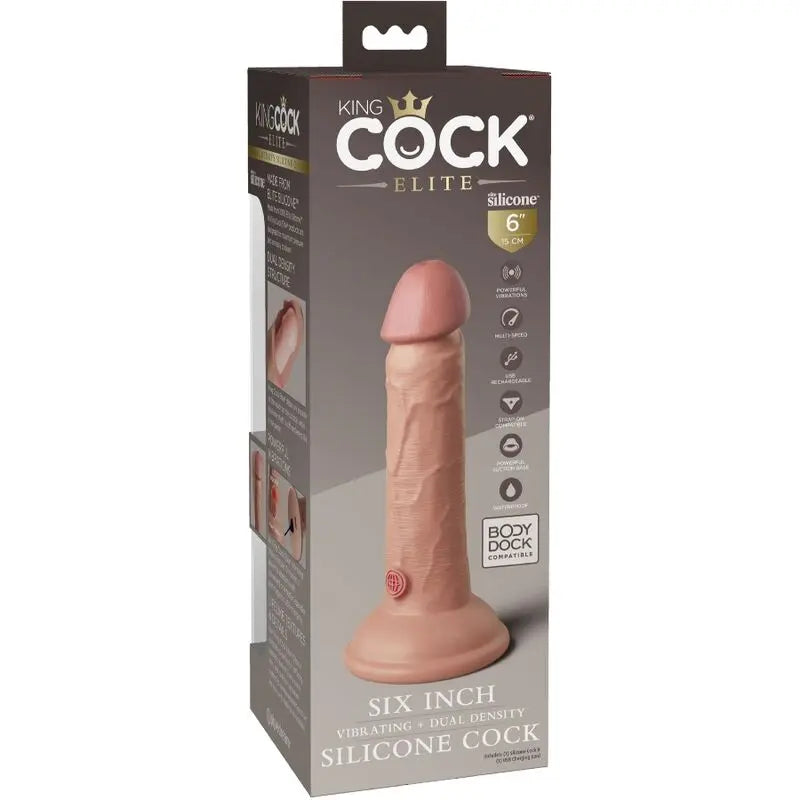 Gode Réaliste Vibrant King Cock Elite 15.2cm - Pipedream