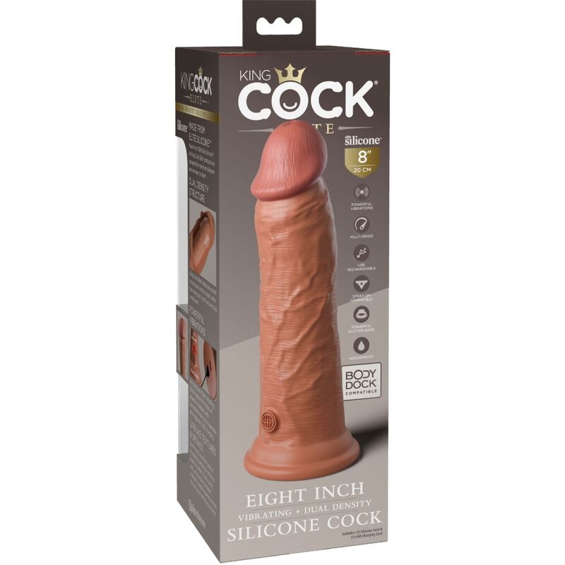 Gode Réaliste King Cock Elite Vibrant Caramel 20,3cm - Pipedream