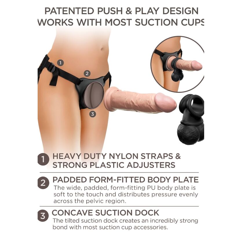 Gode Ceinture King Cock Elite Double Densité 22cm - Pipedream