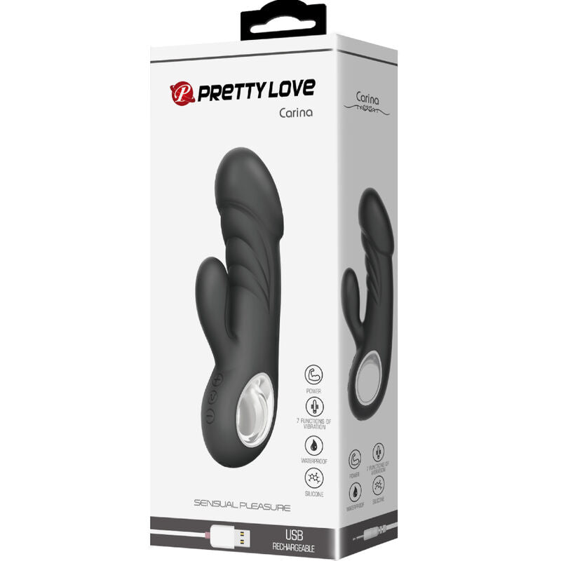 Vibromasseur Ansel Double Stimulation Noir - Pretty Love - PRETTY LOVE