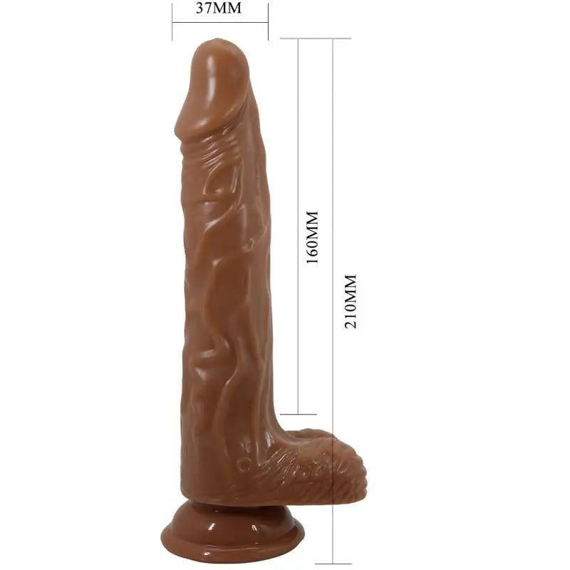 Baile - Gode Réaliste Vibrant avec ventouse Marron - 21 cm