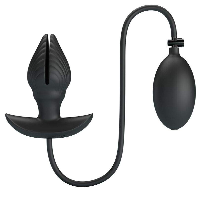 Plug Anal Gonflable en Silicone Noir - Pretty Love