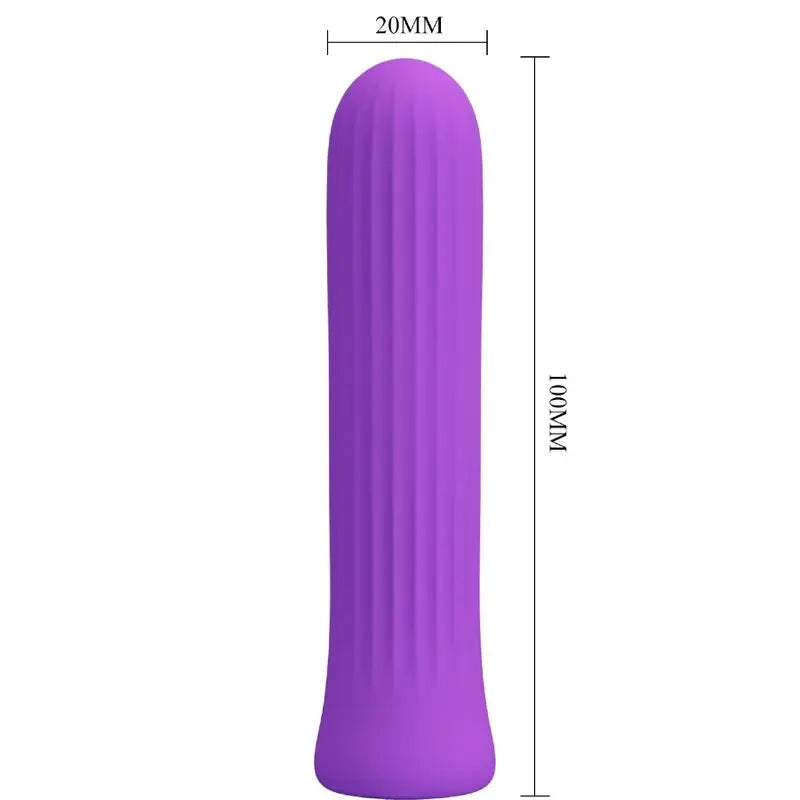 Pretty Love Mini Vibromasseur Blanche avec 12 Modes de Vibrations en Silicone Violet