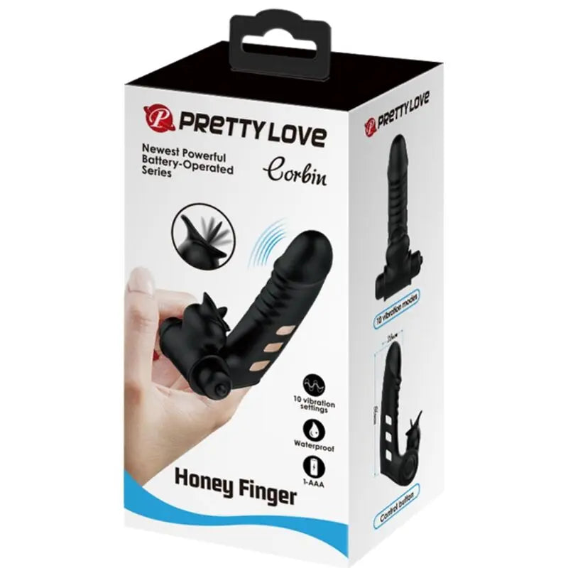Stimulateur de Doigt Vibrant Corbin Noir - Pretty Love - PRETTY LOVE MALE