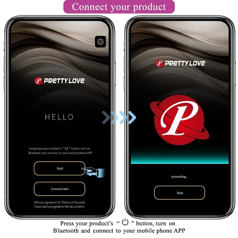 Pretty Love – Oeuf vibrant connecté contrôle smartphone – Rose