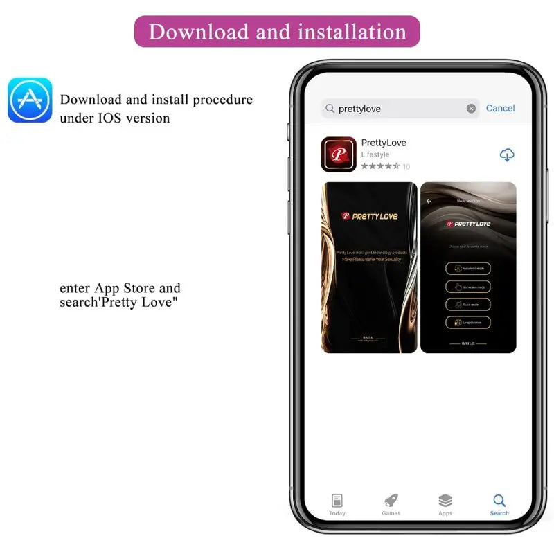 Pretty Love – Oeuf vibrant connecté contrôle smartphone – Rose
