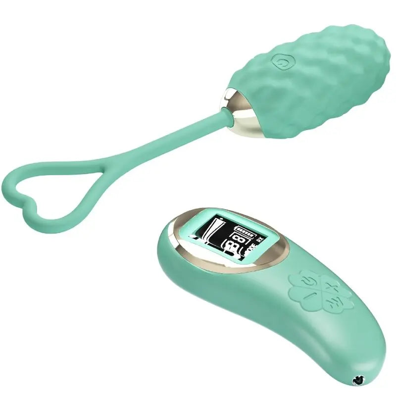 Pretty Love – Oeuf Vibrant texturé avec télécommande – Vert