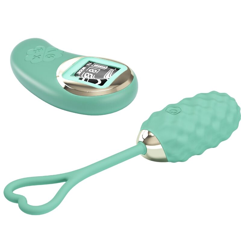 Pretty Love – Oeuf Vibrant texturé avec télécommande – Vert
