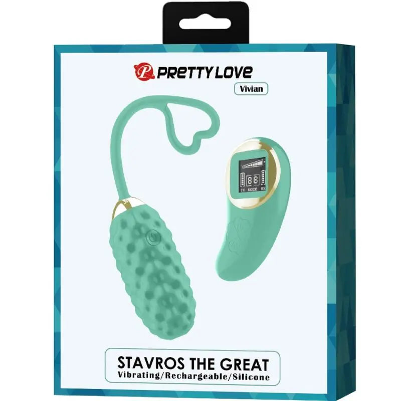 Pretty Love – Oeuf Vibrant texturé avec télécommande – Vert