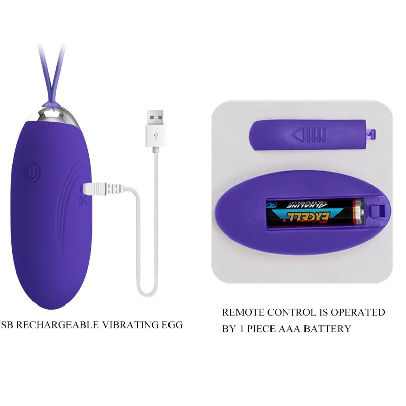 Pretty Love – Oeuf vibrant avec télécommande Jenny Youth – Violet