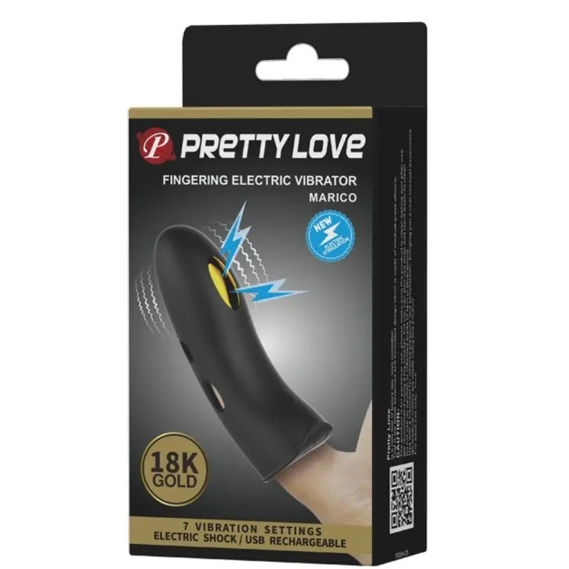 Stimulateur Couvre-Doigts Électro Marico Noir - Pretty Love - PRETTY LOVE MALE